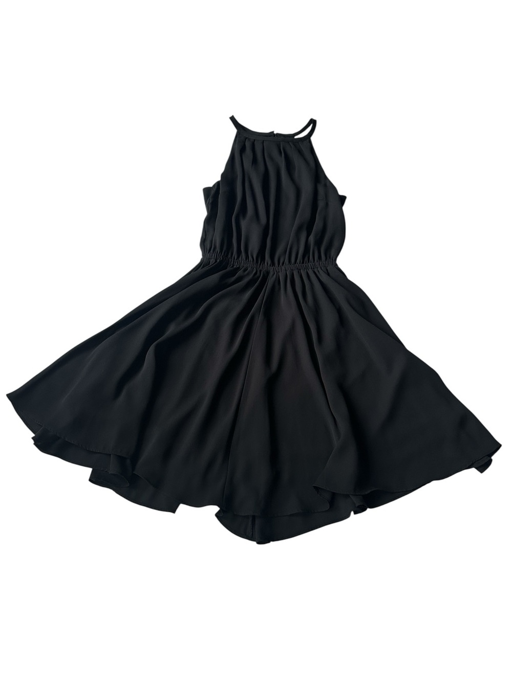Banana Republic Black Halter Fit & Flare A-line Dress